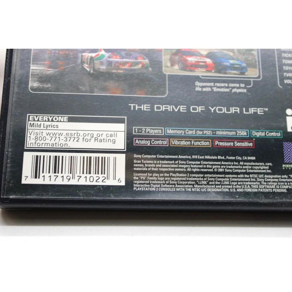 PS2 Gran Turismo 3 A-spec (Sony PlayStation 2, 2001) CIB w/ Manual‎ Greatest Hit